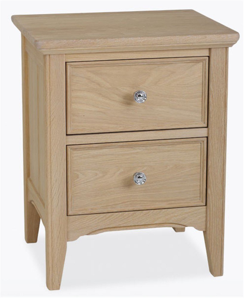 Stag New England Bedroom Oak 2 Drawer Bedside Chest Reynolds Furniture 