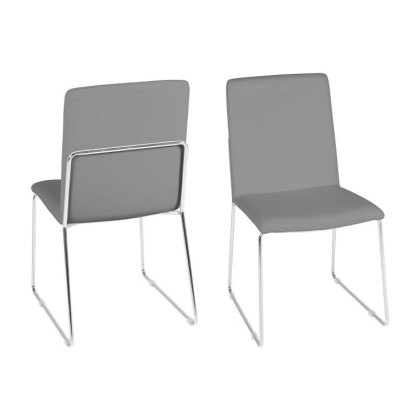 Contemporary Dining Kitos Dining Chair Grey PU Contemporary Dining Kitos Dining Chair Grey PU