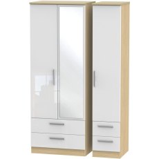 Lancelot Tall Triple 2 Drawer Mirror + Drawer Robe Lancelot Tall Triple 2 Drawer Mirror + Drawer Robe