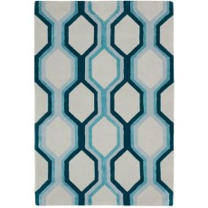 Hand Tufted Honey Multi Blue Hand Tufted Honey Multi Blue