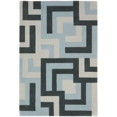 Hand Tufted Puzzle Steel Hand Tufted Puzzle Steel