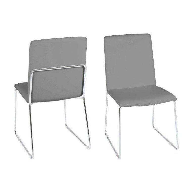 Contemporary Dining Kitos Dining Chair Grey PU Contemporary Dining Kitos Dining Chair Grey PU