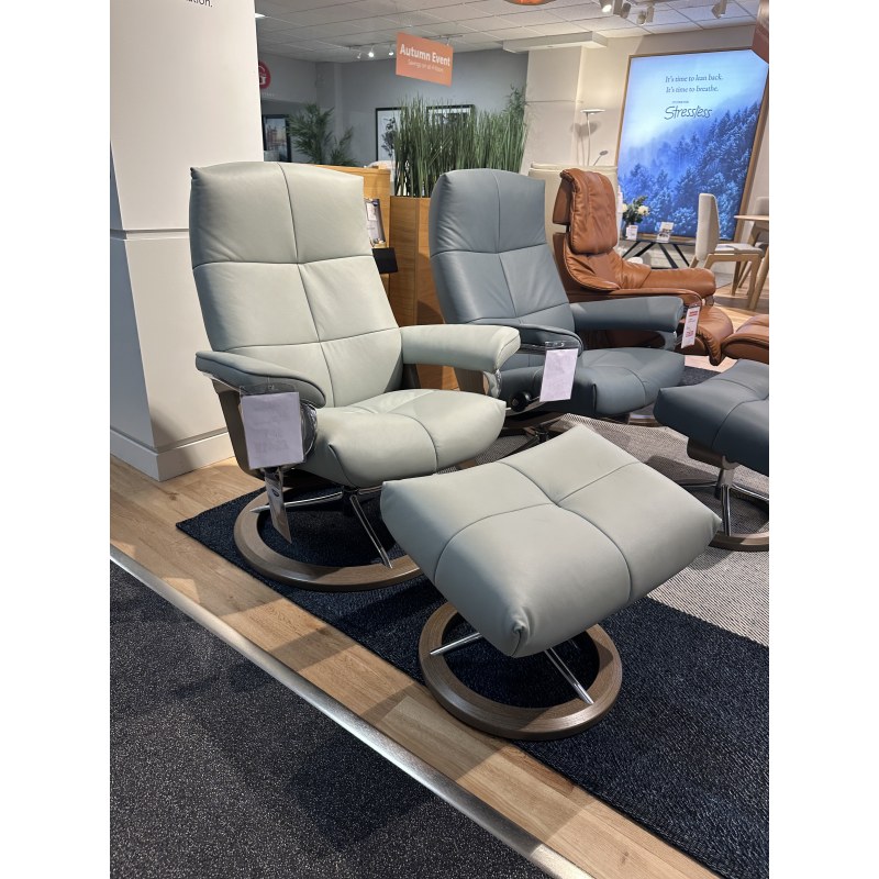 Clearance - Stressless David Small Chair and Stool Clearance - Stressless David Small Chair and Stool