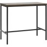 Remi Smoked Oak Bar Table with Black Metal Legs Remi Smoked Oak Bar Table with Black Metal Legs