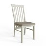 Veneto Slatted Back Dining Chair - Linen Fabric Seat Veneto Slatted Back Dining Chair - Linen Fabric Seat