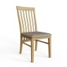 Veneto Slatted Back Dining Chair - Linen Fabric Seat Veneto Slatted Back Dining Chair - Linen Fabric Seat